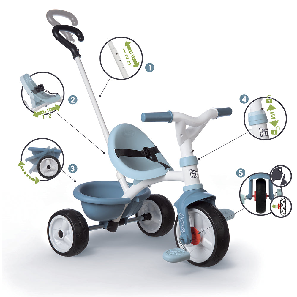 Smoby - Tricycle Be Move Bleu