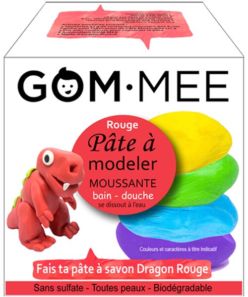 Pâte à modeler moussante DRAGON ROUGE