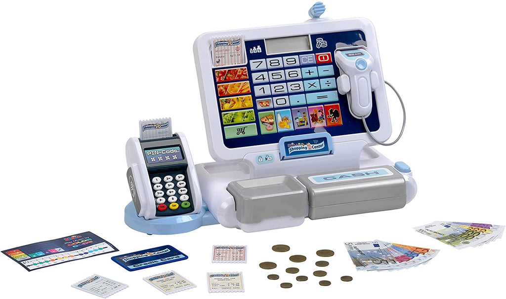 Zk-caisse enregistreuse électronique pour enfants - Caisse enregistreuse  électronique avec codes et lumières - Grande pièce de monnaie et billet de  banque Caisse enregistreuse électronique - Super Mini