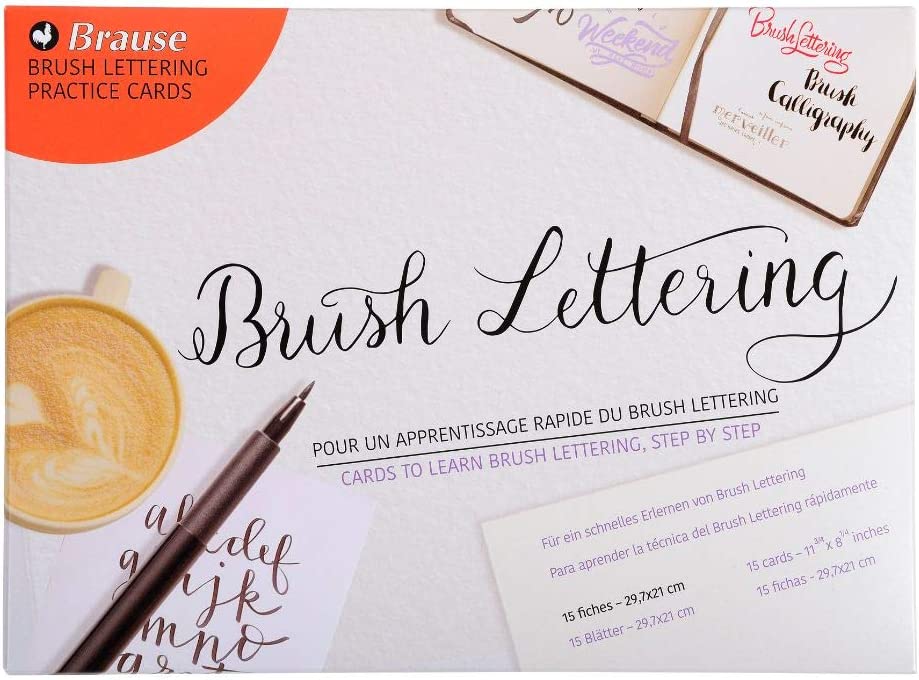 Feuilles d'apprentissages au "Brush Lettering"