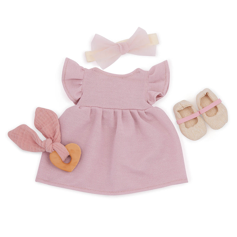 Babi - Robe rose pour poupée bébé et souliers