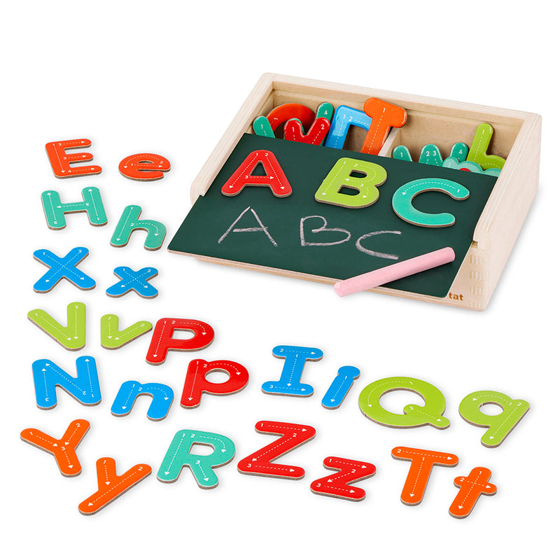 Coffret alphabet en bois magnétique