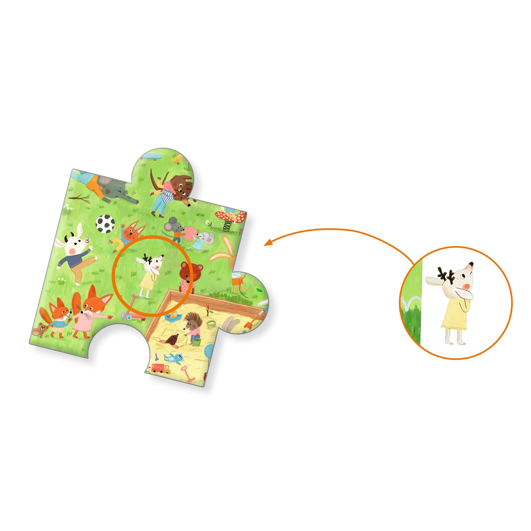 Puzzle observation - Le square des petits amis