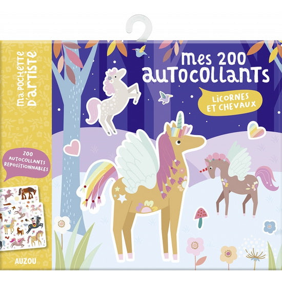 Licornes et chevaux : 200 autocollants