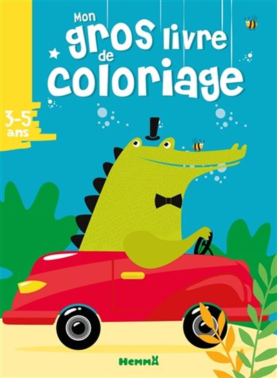 Mon gros livre de coloriage Crocodile en voiture
