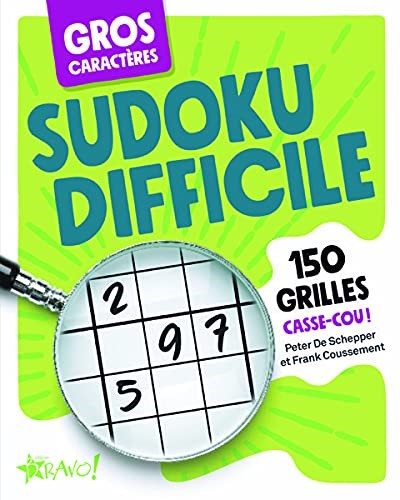 Sudoku difficile Gros caractères