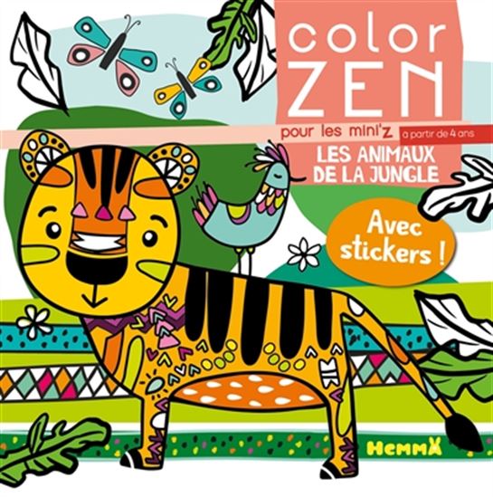 Les animaux de la jungle Color Zen mini