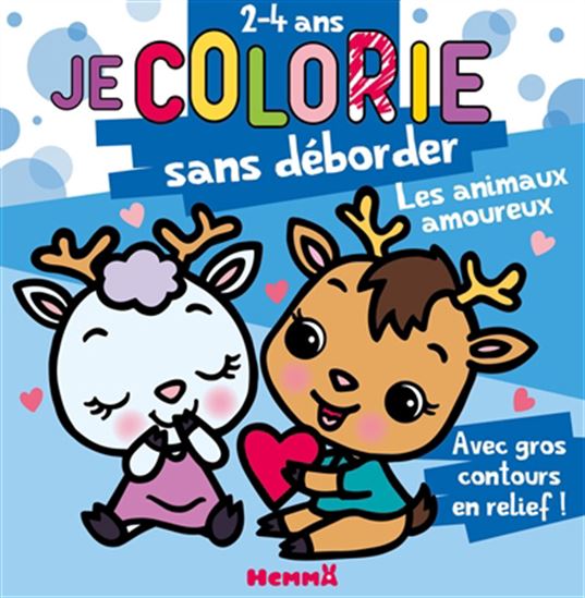 Les animaux amoureux Je colorie sans déborder