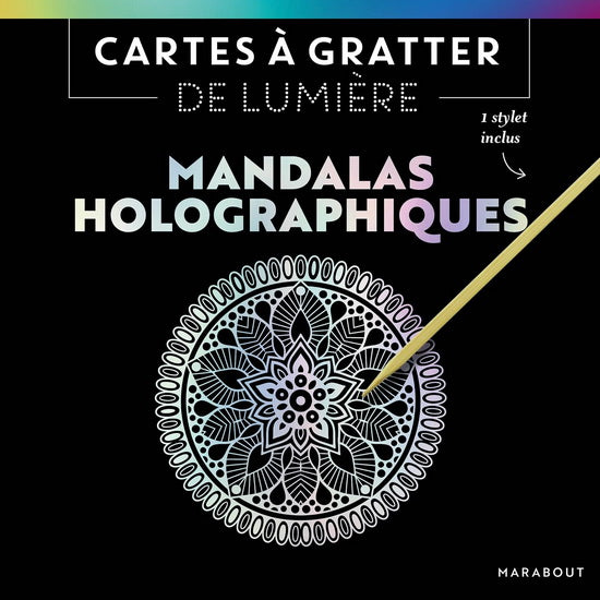 Mandalas holographiques Cartes à gratter de lumièr