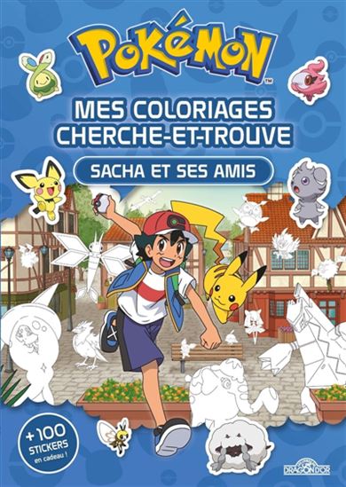 Pokémon Sacha et ses amis Coloriages