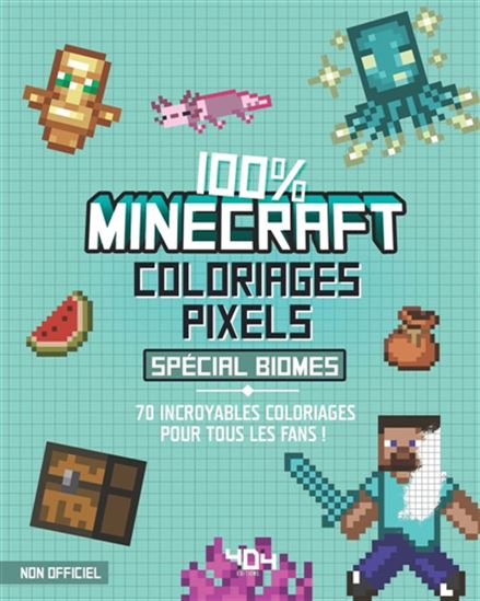 Coloriages pixels Spécial biomes 100% Minecraft