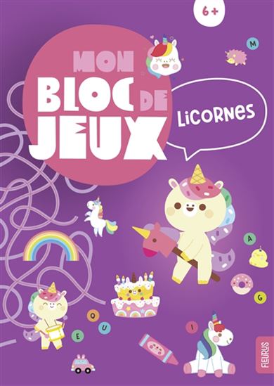 Licornes Mon bloc de jeux