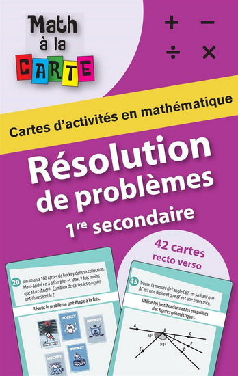 Résolution de problèmes mathématique 1re sec